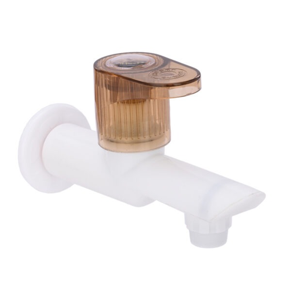 Mashu Royal Heavy Plastic PVC Royal Dolphin Short Body Tap For Bathroom & Kitchen(Brown & White)