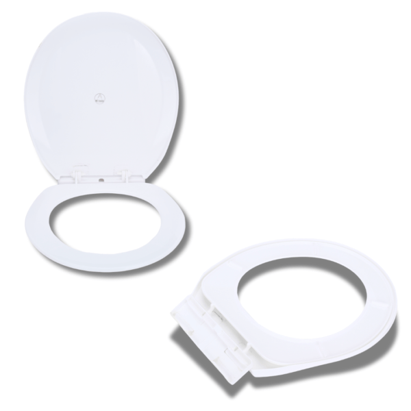 Mashu Oval Toilet Seat Cover- Soft Closure (White) - Image 2