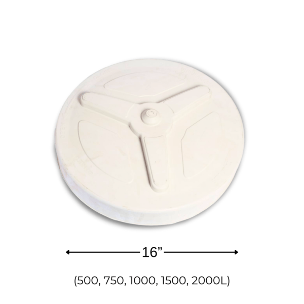 Heavy 16” Inner Full Thread White Water Tank Cover (LID) 500 L to 2000 L - Image 2