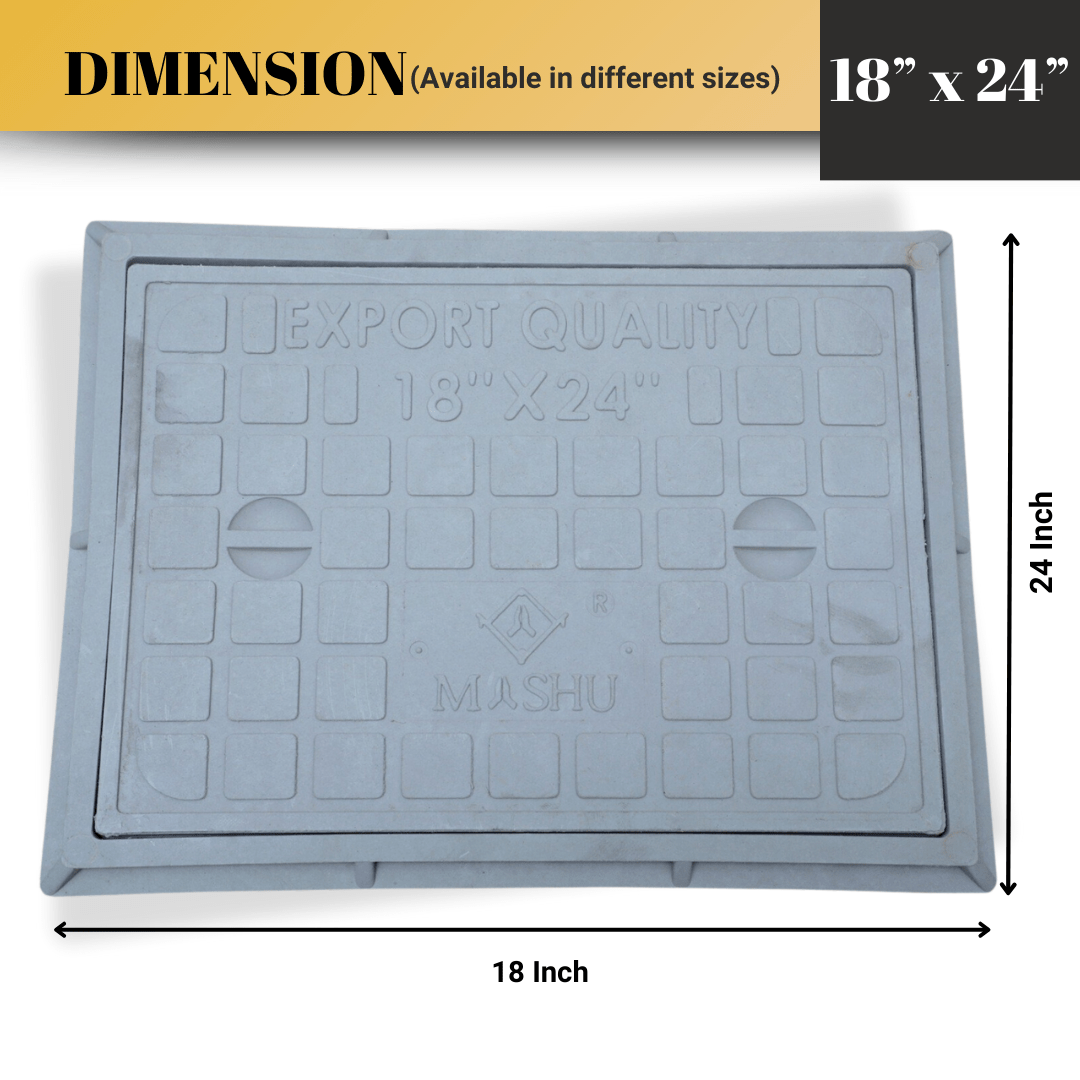 Mashu Heavy Duty Manhole Cover 9.15 Tons For All Purposes (24” x 24”) - Image 4