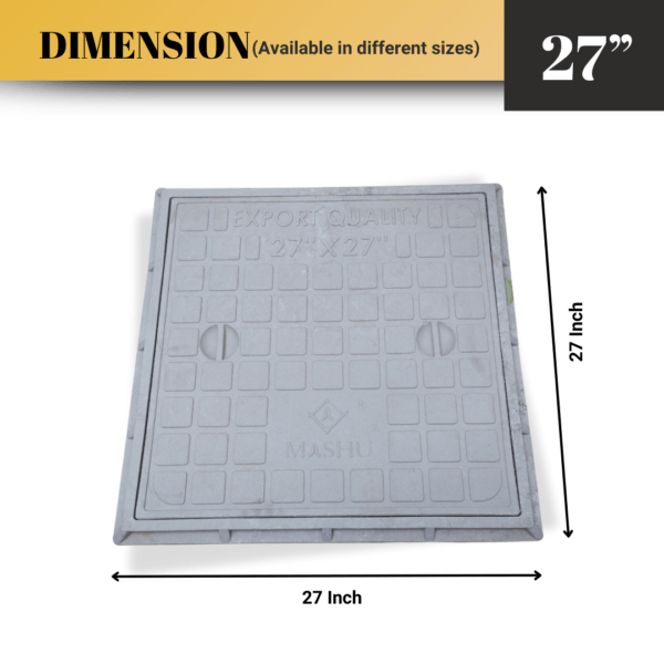 Mashu Heavy Duty Manhole Cover 11.57 Tons For All Purposes (27” x 27”) - Image 4