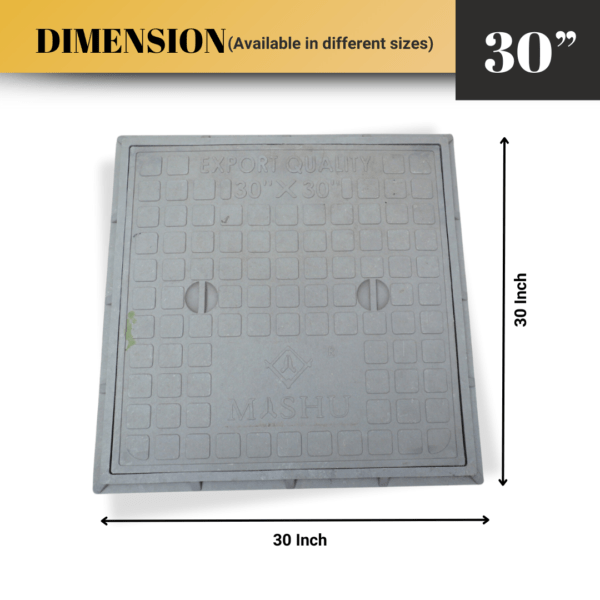 Mashu Heavy Duty Manhole Cover 12.53 Tons For All Purposes (30” x 30”) - Image 4