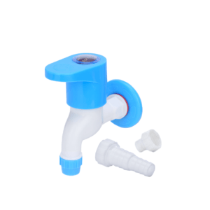 Mashu Opel Heavy Plastic PVC Short Body Foam +N/Z +W/M Tap For Bathroom & Kitchen(Blue & White)