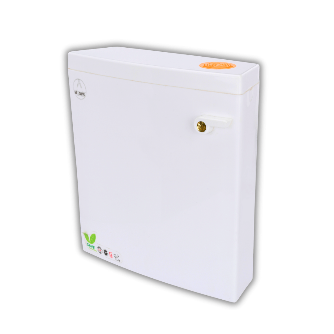 side arm white cistern for toilet