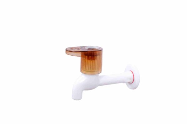 Mashu Royal Heavy Plastic PVC Long Body Tap For Bathroom & Kitchen(Brown & White)