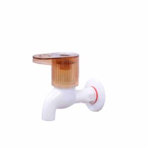 Mashu Royal Heavy Plastic PVC Short Body Tap For Bathroom & Kitchen(Brown & White)