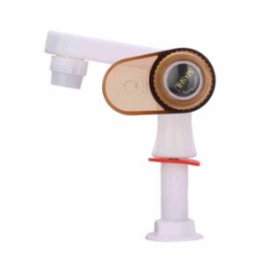 Mashu Royal Heavy Plastic PVC Italian Pillar Cock Tap For Bathroom & Kitchen(Brown & White)