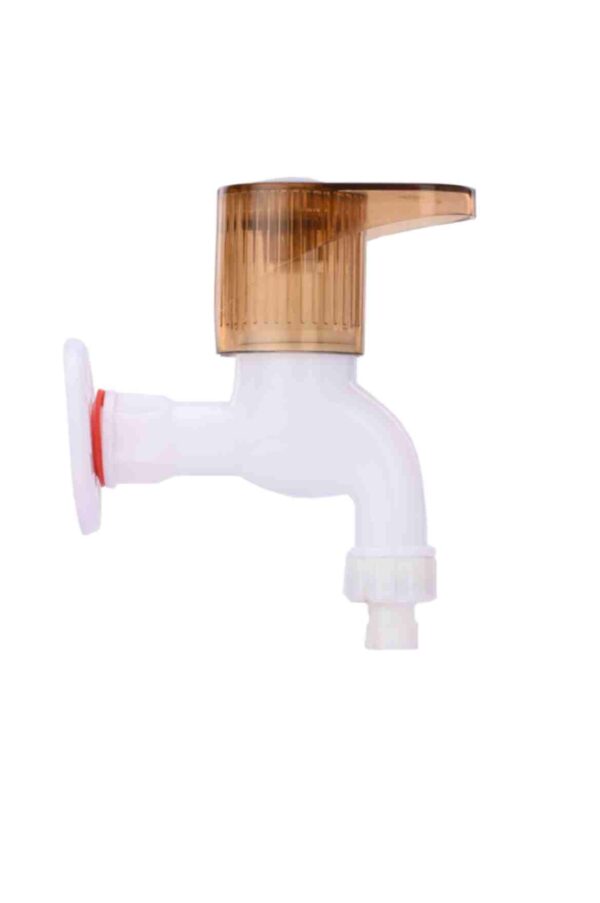 Mashu Royal Heavy Plastic PVC Washing Mashin Short Body Tap For Bathroom & Kitchen(Brown & White)