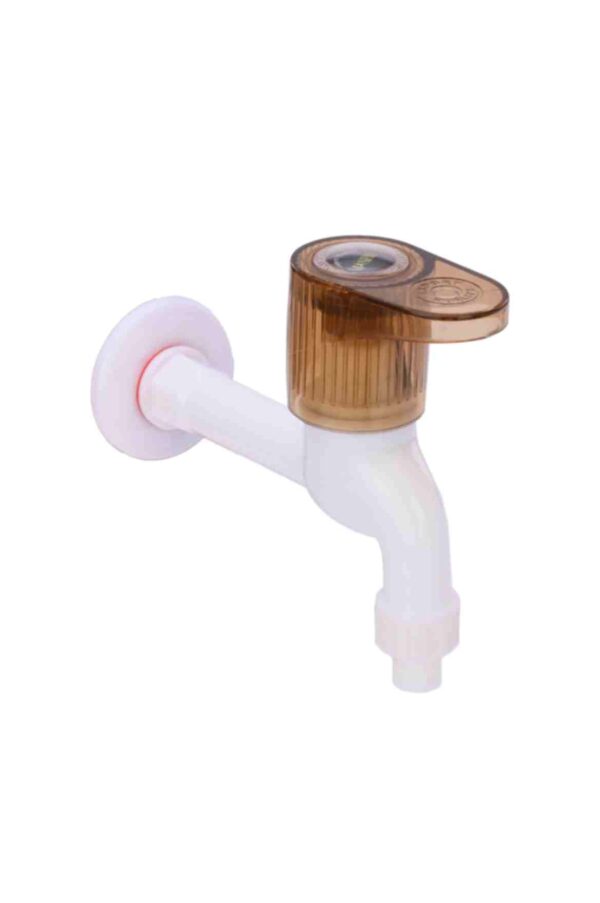 Mashu Royal Heavy Plastic PVC Long Body Washing Machine Tap For Bathroom & Kitchen(Brown & White)
