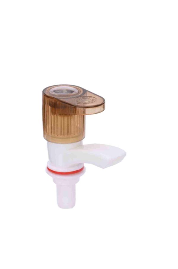 Mashu Royal Heavy Plastic PVC Pillar Cock Tap For Bathroom & Kitchen(Brown & White)
